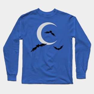 Bats and the Moon Long Sleeve T-Shirt